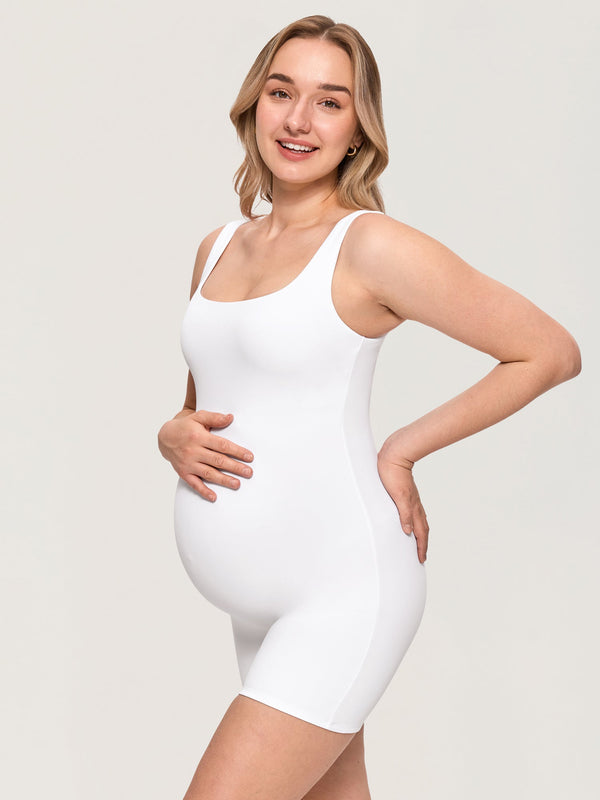 Square Neck Maternity Romper