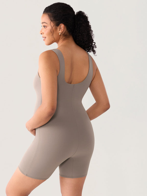 Square Neck Maternity Romper