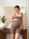 Ribbed Square Neck Maternity Romper