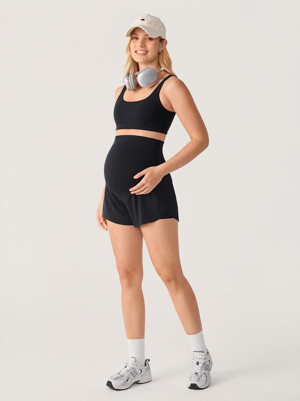 Maternity Dolphin Shorts with Inner Pockets