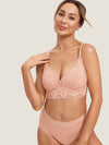 More Coverage Lace Plunge Nursing Bralette