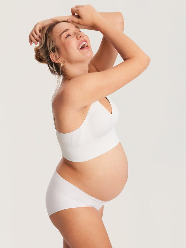 Ribbed V Neck Nursing Bralette