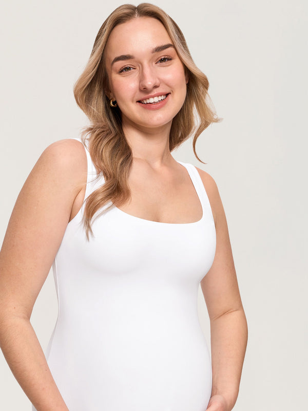 Square Neck Maternity Romper
