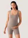 Square Neck Maternity Romper