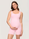 Square Neck Maternity Romper