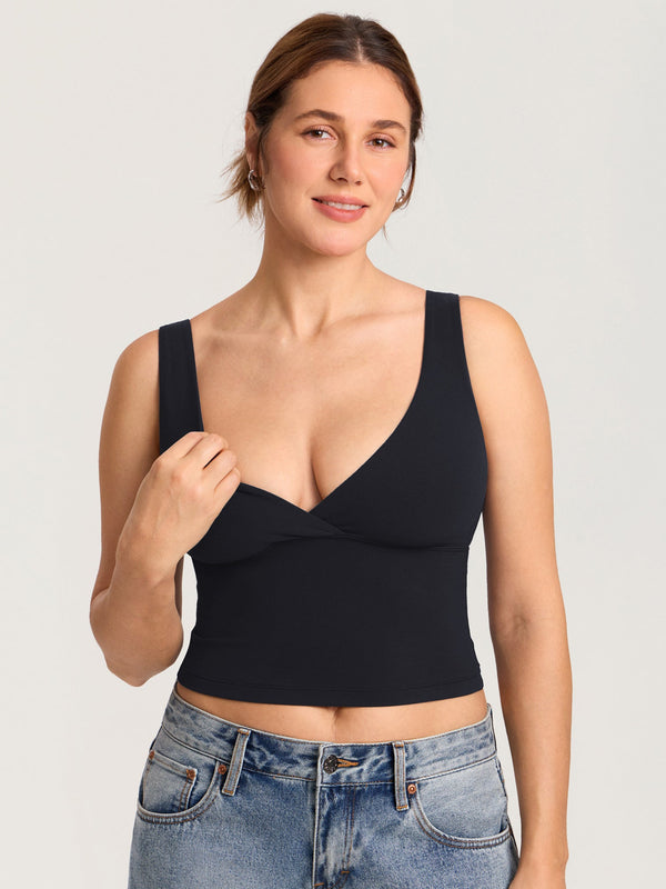 Natrelax® Crossover Nursing Crop Tank Top