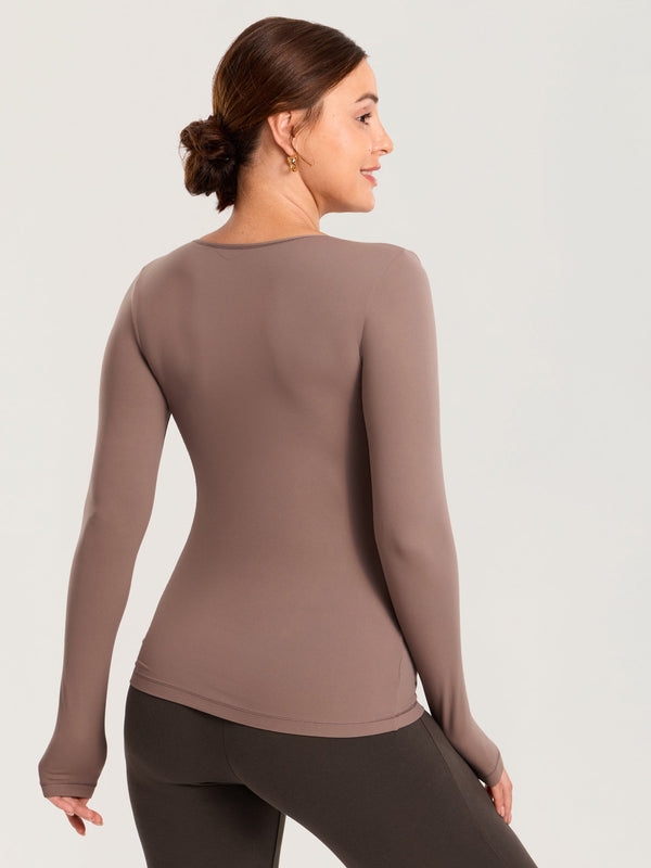 AirSoft Crossover Maternity & Nursing Top - Long Sleeves