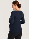 AirSoft Square Neck Maternity Top - Long Sleeves