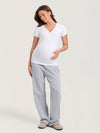 Cotton Rib Henley Maternity Short Sleeve Top