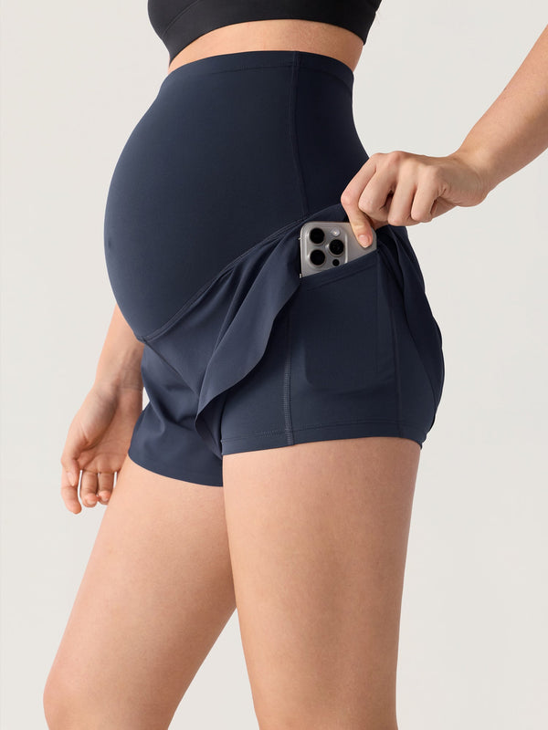 Maternity Dolphin Shorts with Inner Pockets